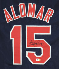 Sandy Alomar Cleveland Indians Signed Autographed Blue #15 Custom Jersey Witnessed Global COA