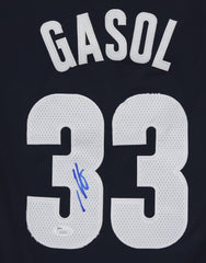 Marc Gasol Memphis Grizzlies Signed Autographed Blue #33 Jersey Blue Auto JSA COA