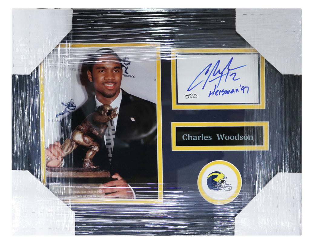 CHARLES WOODSON AUTOGRAPHED MICHIGAN WOLVERINES