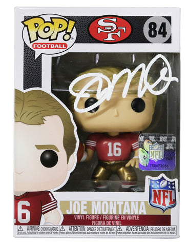 Joe Montana San Francisco 49ers Signed Autographed NFL FUNKO POP #84 Vinyl Figure Five Star Grading COA
