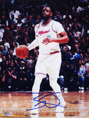 Dwyane Wade Miami Heat Signed Autographed 8-1/2" x 11" Dribbling Photo Heritage Authentication COA