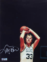 Larry Bird Boston Celtics Signed Autographed 8-1/2" x 11" Shooting Photo Heritage Authentication COA