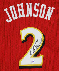 Joe Johnson Atlanta Hawks Signed Autographed Red #2 Custom Jersey PSA COA