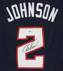 Joe Johnson Atlanta Hawks Signed Autographed Blue #2 Custom Jersey PSA COA