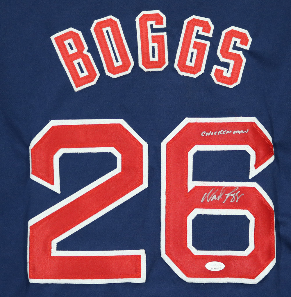 Wade Boggs Boston Red Sox Signed Autographed Blue #26 Custom