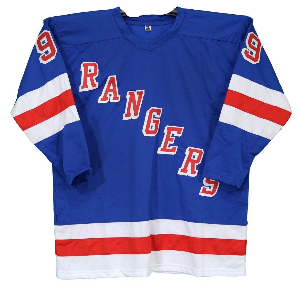 Wayne Gretzky Signed Autographed New York Rangers Blue Custom