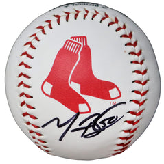 Mookie Betts Boston Red Sox Signed Autographed Rawlings Official Major League Logo Baseball Black Auto Global COA with Display Holder