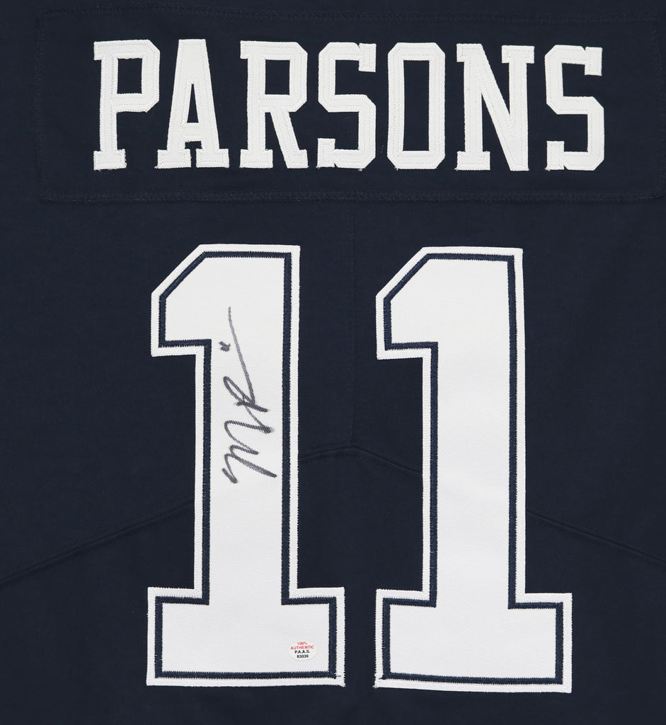 Micah Parsons Dallas Cowboys Signed Autographed Blue #11 Jersey –