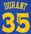Kevin Durant Golden State Warriors Signed Autographed Blue #35 Jersey Size 52 JSA COA