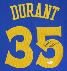 Kevin Durant Golden State Warriors Signed Autographed Blue #35 Jersey Size 48 JSA COA