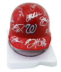 Washington Nationals 2016 Team Signed Autographed Mini Batting Helmet Authenticated Ink COA Bryce Harper