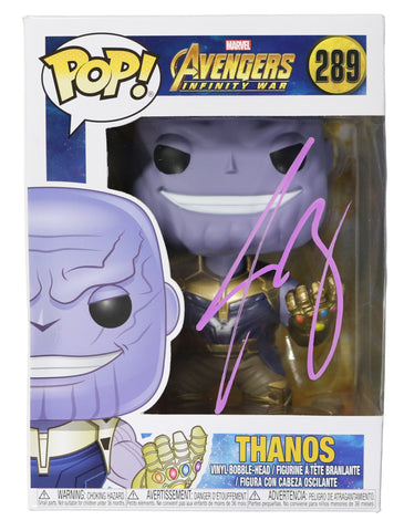 Josh Brolin Signed Autographed Thanos Marvel Avengers FUNKO POP #289 Vinyl Figure Global COA - DAMAGE