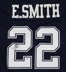 Emmitt Smith Dallas Cowboys Signed Autographed Blue #22 Jersey PAAS COA