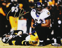 Ray Lewis Baltimore Ravens Signed Autographed 8" x 10" Photo Heritage Authentication COA
