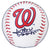 Juan Soto Washington Nationals Signed Autographed Rawlings Major League Logo Baseball Black Auto Global COA with Display Holder