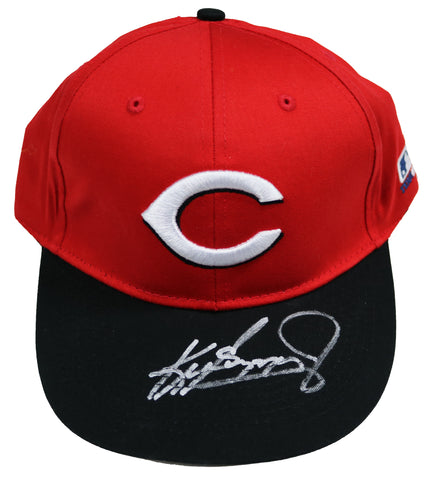Ken Griffey Jr. Cincinnati Reds Signed Autographed Baseball Cap Hat Heritage Authentication COA