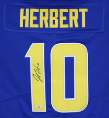 Justin Herbert Los Angeles Chargers Signed Autographed Royal Blue #10 Jersey PAAS COA