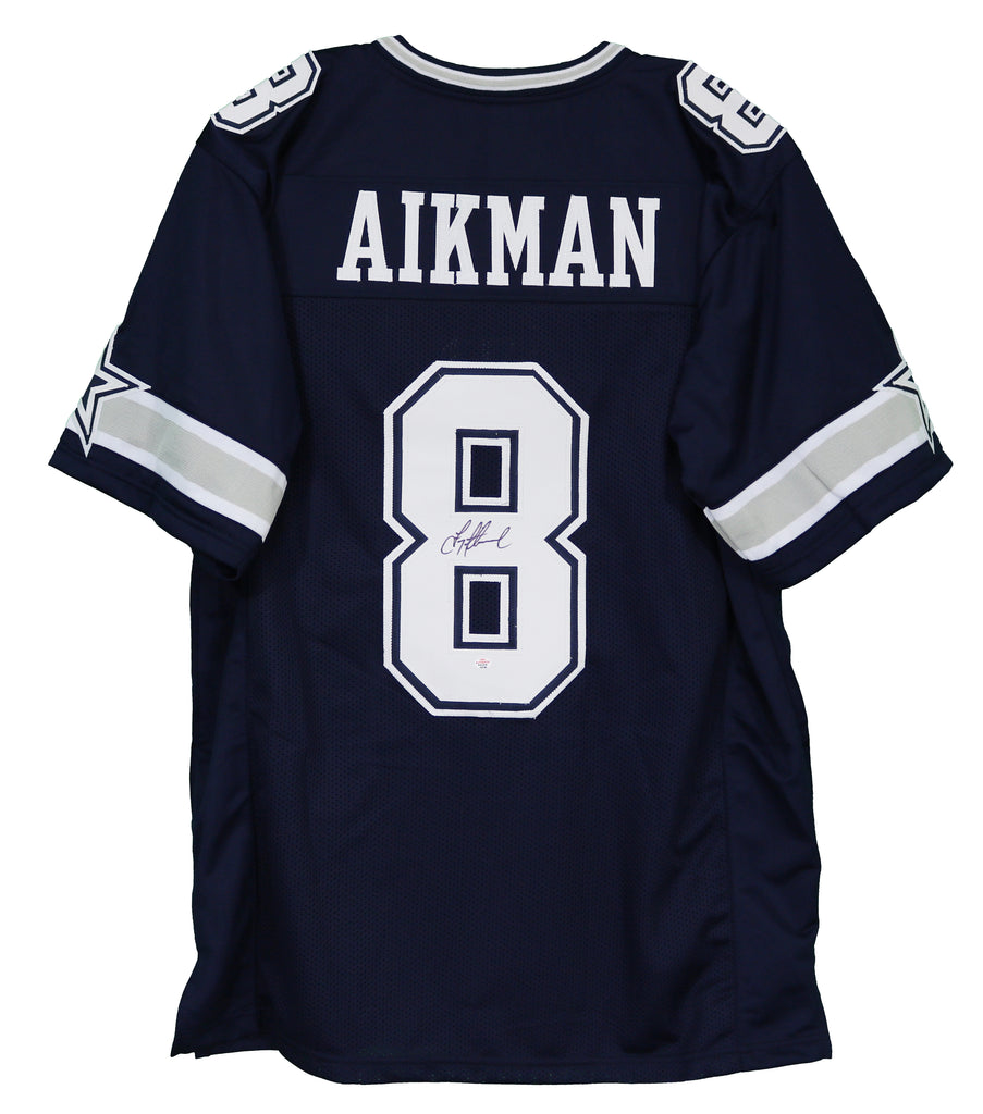 Troy Aikman Autographed Dallas Cowboys #8 Framed Jersey