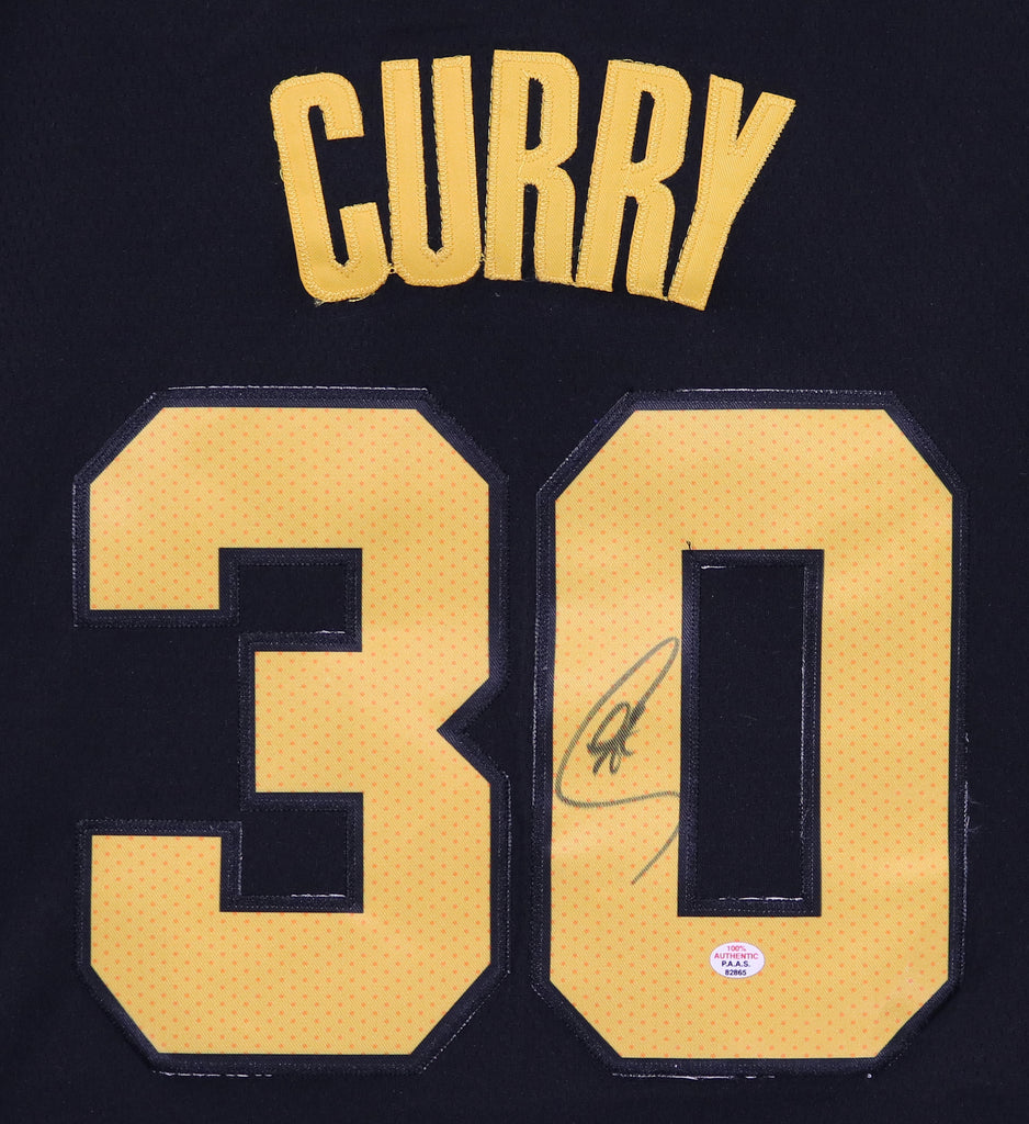 Autographed/Signed Stephen Steph Curry Golden State White Jersey
