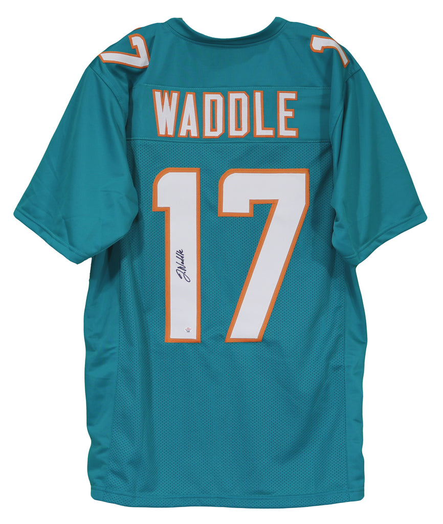 : Jaylen Waddle Jersey #17 Miami Custom Stitched Teal