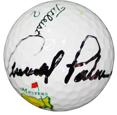 Arnold Palmer Signed Autographed Titleist Pro V1 Masters Logo Golf Ball Global COA with Display Holder