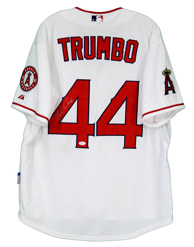 Mark Trumbo Los Angeles Angels Signed Autographed White #44 Jersey JSA –