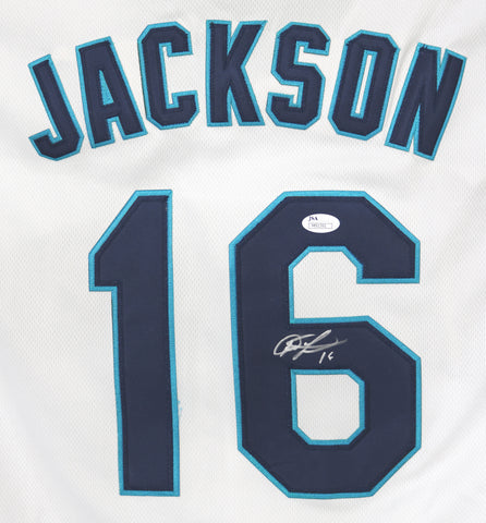 Austin Jackson Seattle Mariners Signed Autographed White #16 Jersey JSA COA SIZE 48