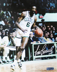 Bill Russell Boston Celtics Signed Autographed 8" x 10" Dribbling Photo Heritage Authentication COA