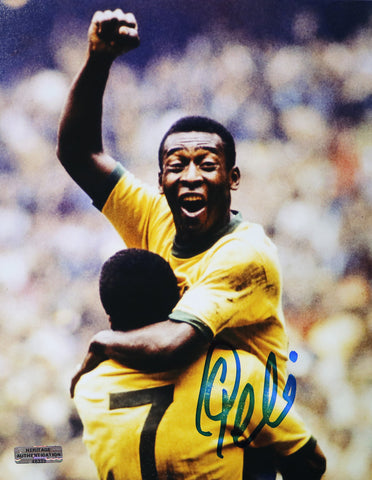 Pele Brazil Signed Autographed 8" x 10" Celebration Photo Heritage Authentication COA