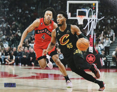Donovan Mitchell Cleveland Cavaliers Cavs Signed Autographed 8" x 10" Dribbling Photo Heritage Authentication COA