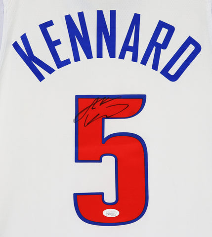 Luke Kennard Detroit Pistons Signed Autographed White #5 Jersey JSA COA
