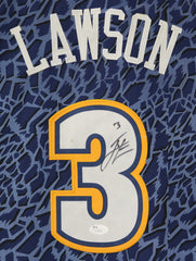 Ty Lawson Denver Nuggets Signed Autographed Blue Crazy Light #3 Jersey JSA COA