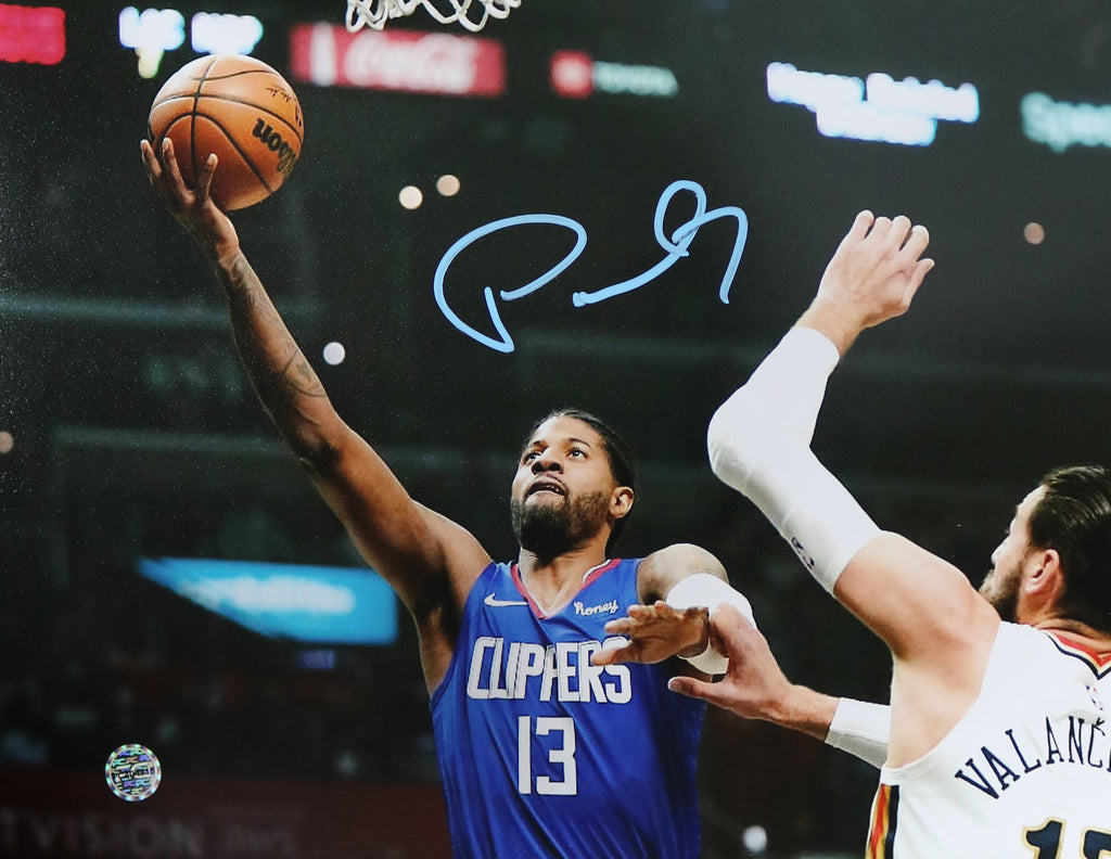 Paul George Los Angeles Clippers Signed Autographed 8x10 Layup