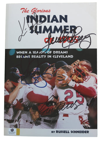 Indian Summer of 1995 Cleveland Indians Signed Autographed Paperback Book Witnessed Global COA Vizquel Lofton Alomar Mesa
