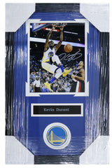 Kevin Durant Golden State Warriors Signed Autographed 22" x 14" Framed Dunk Photo Pinpoint COA
