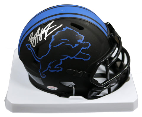 Barry Sanders Detroit Lions Signed Autographed Eclipse Speed Football Mini Helmet PAAS COA