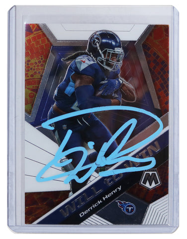 Derrick Henry Tennessee Titans Signed Autographed 2020 Panini Mosaic #WW4 Football Card PRO-Cert COA