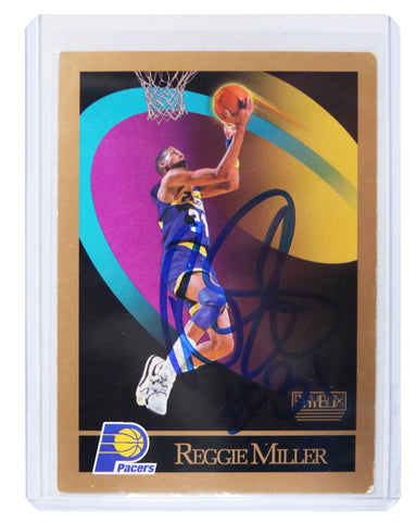 Reggie Miller Indiana Pacers Signed Autographed 1990-91 SkyBox #117 Basketball Card PRO-Cert COA