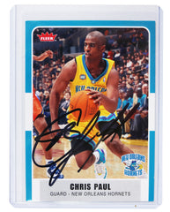 Chris Paul New Orleans Hornets Signed Autographed 2007-08 Fleer #136 Basketball Card PRO-Cert COA