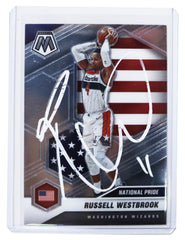 Russell Westbrook Washington Wizards Signed Autographed 2020-21 Panini Mosaic #253 Basketball Card PRO-Cert COA
