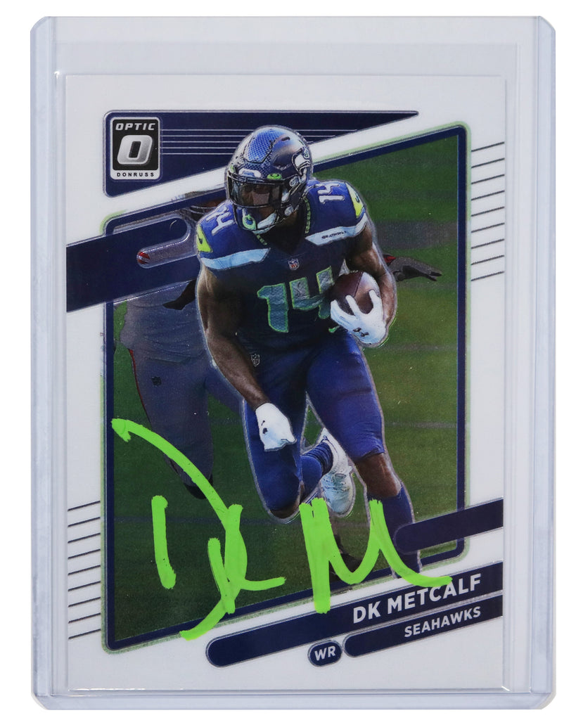 2019 Panini Donruss Optic Autographed Gold Prizm #163 DK Metcalf