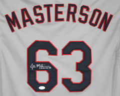 Justin Masterson Cleveland Indians Signed Autographed Gray #63 Jersey JSA COA