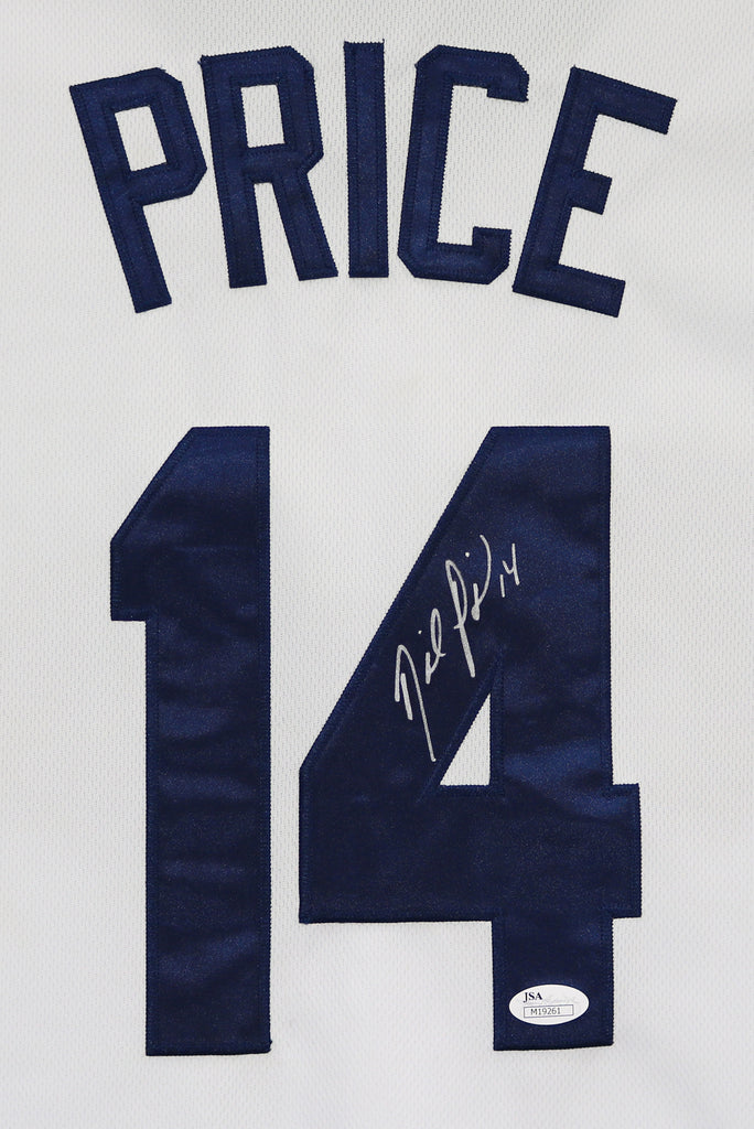 David Price Tampa Bay Rays Signed Autographed White #14 Jersey JSA