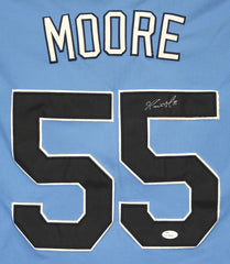 Matt Moore Tampa Bay Rays Signed Autographed Light Blue #55 Jersey JSA COA