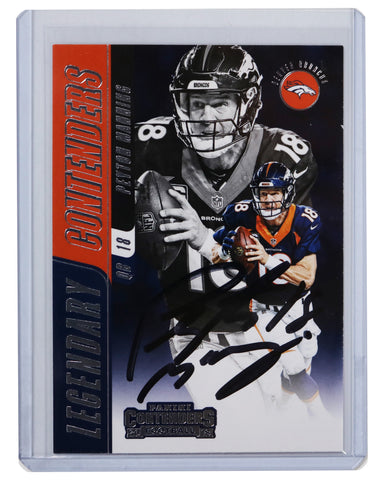 Peyton Manning Denver Broncos Signed Autographed 2018 Panini Contenders #LC-PM Football Card PRO-Cert COA