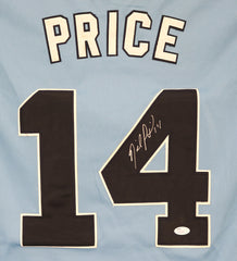 David Price Tampa Bay Rays Signed Autographed Light Blue #14 Jersey JSA COA