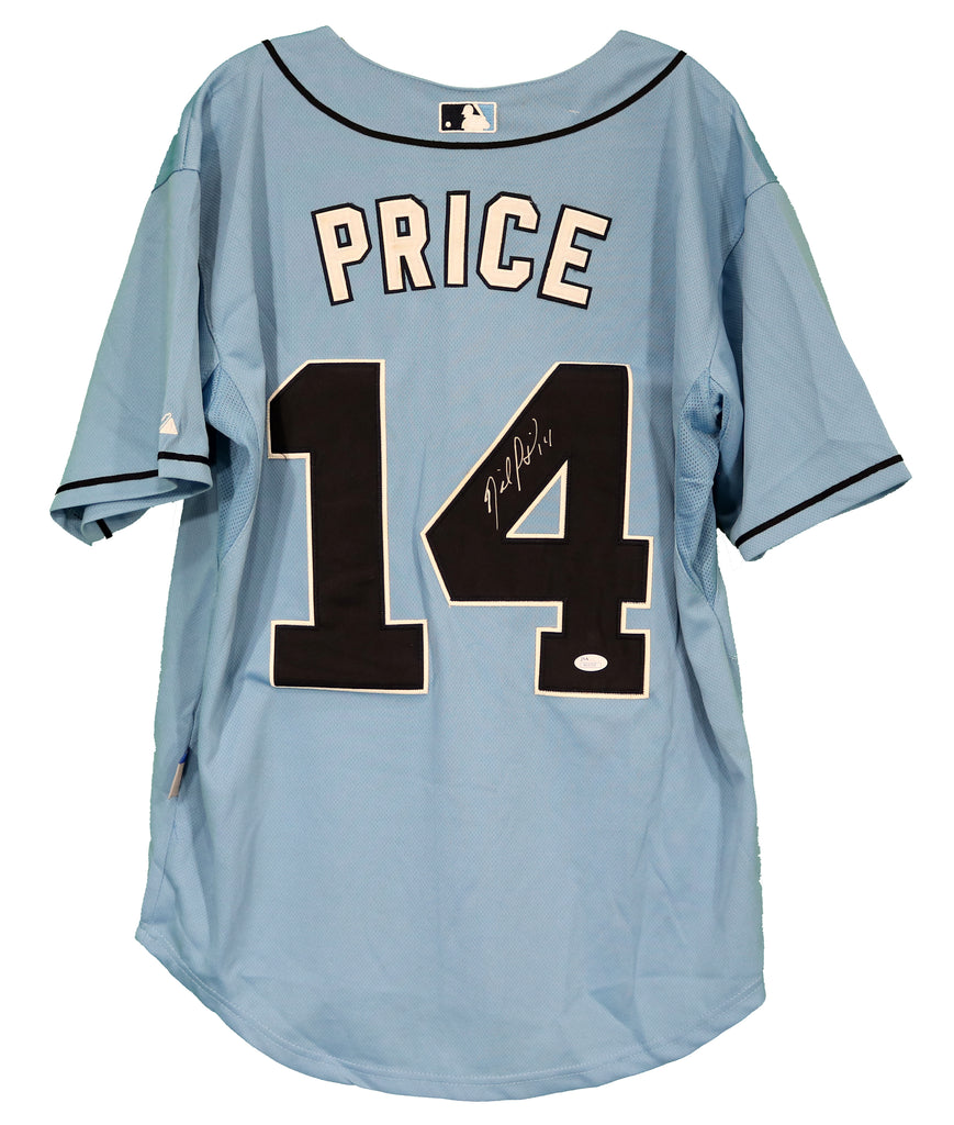 David Price Tampa Bay Rays Signed Autographed Light Blue Jersey