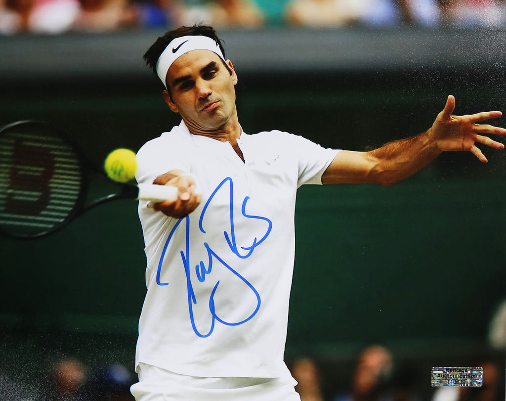 Roger Federer Pro Tennis Player Signed Autographed 8x10 Forehand Photo