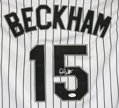 Gordon Beckham Chicago White Sox Signed Autographed White Pinstripe #15 Jersey JSA COA