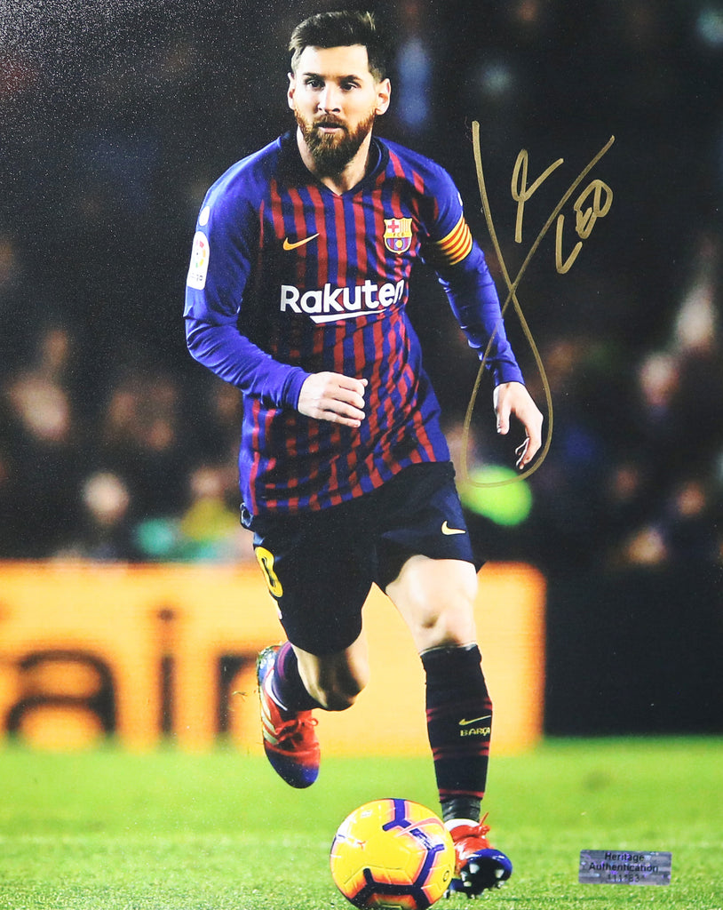 Lionel Messi Barcelona Signed Autographed 8x10 Photo –
